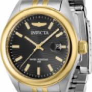 Invicta 38430 Aviator Quartz Reloj con esfera negra de 3 manecillas IW-06